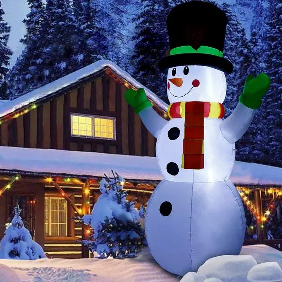 Inflable de muñeco de nieve